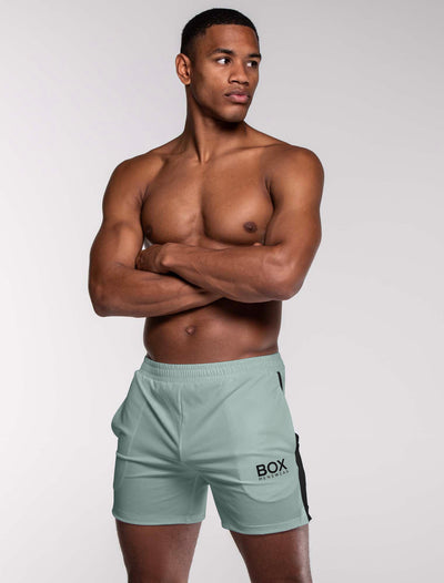 Mesh Panel Sports Shorts - Amazonite - boxmenswear - {{variant_title}}