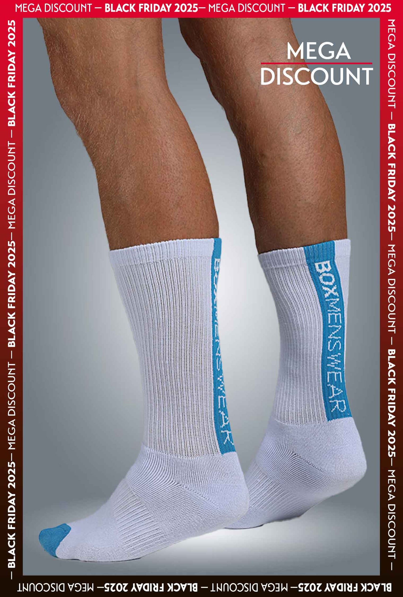 Reverse Blue Strip Lux Sports Socks - boxmenswear - {{variant_title}}
