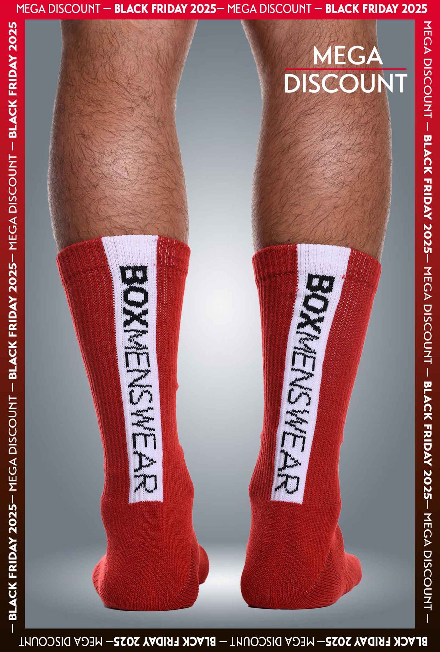 Reverse Red Strip Lux Sports Socks - boxmenswear - {{variant_title}}