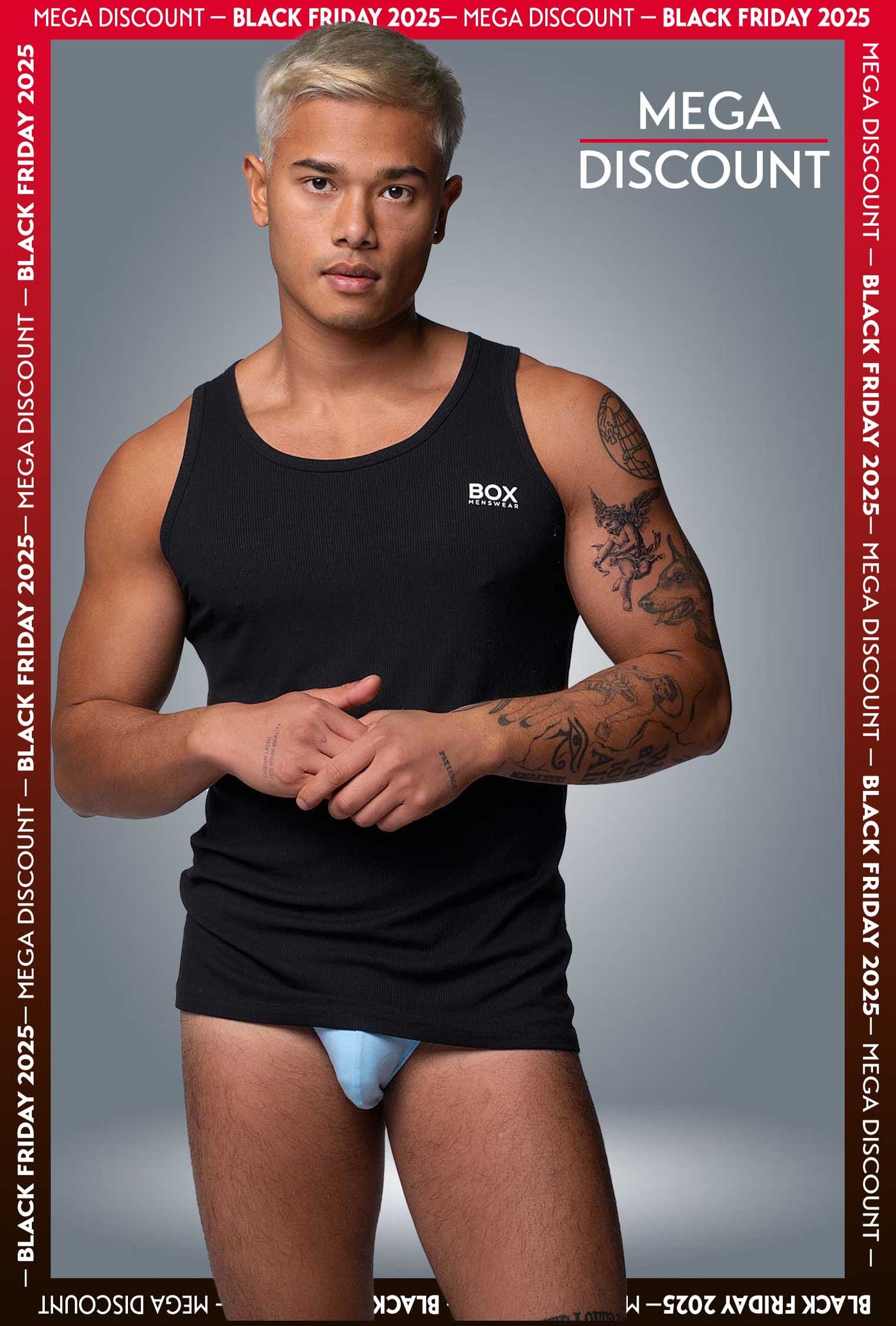 Mens Essential Ribbed Vest - Black - boxmenswear - {{variant_title}}