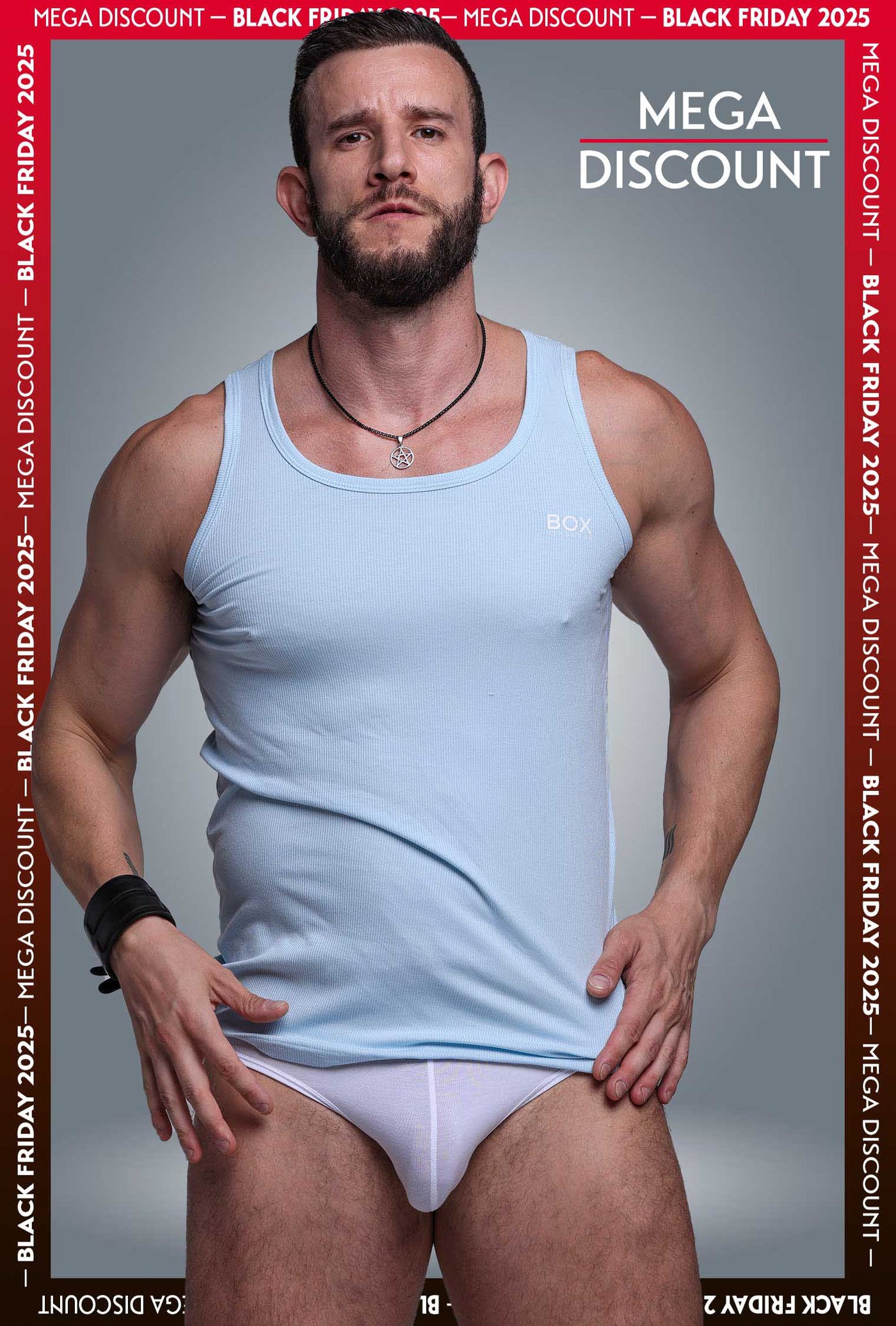 Mens Essential Ribbed Vest - Blue - boxmenswear - {{variant_title}}