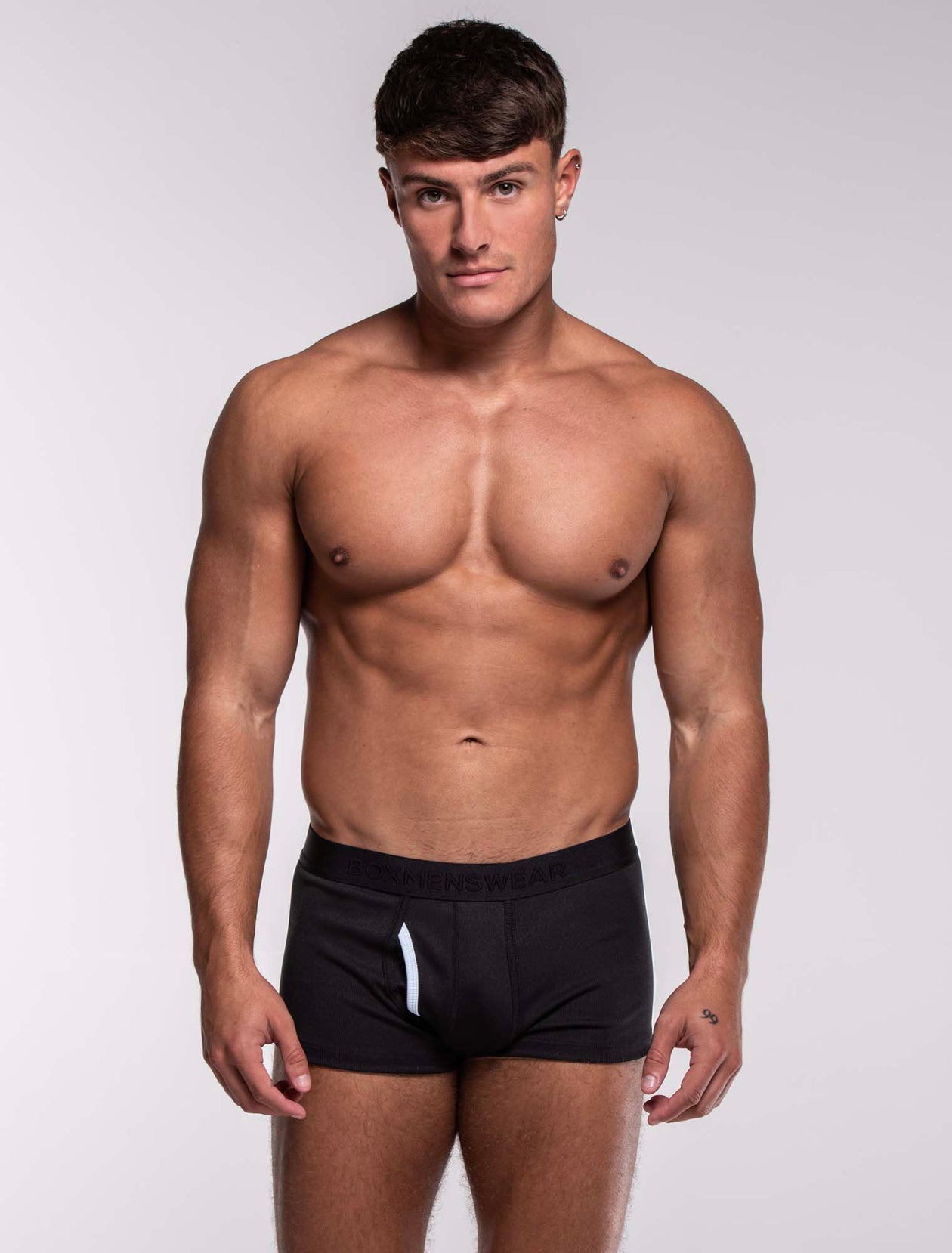 Mens Keyhole Trunks - Senate Black – boxmenswear