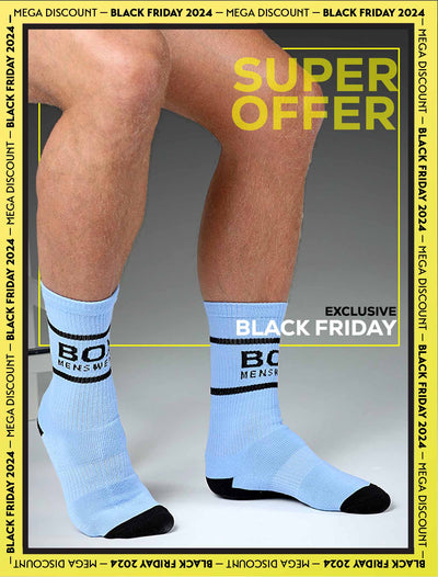 Soft Blue Lux Sports Socks - boxmenswear - {{variant_title}}