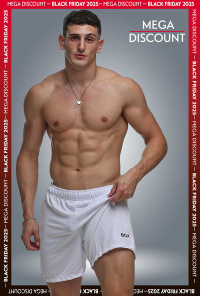 Mens Sports Shorts 2.0 - White - boxmenswear - {{variant_title}}
