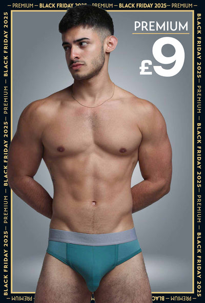 Mesh Panel Briefs - Riviera Teal - boxmenswear - {{variant_title}}