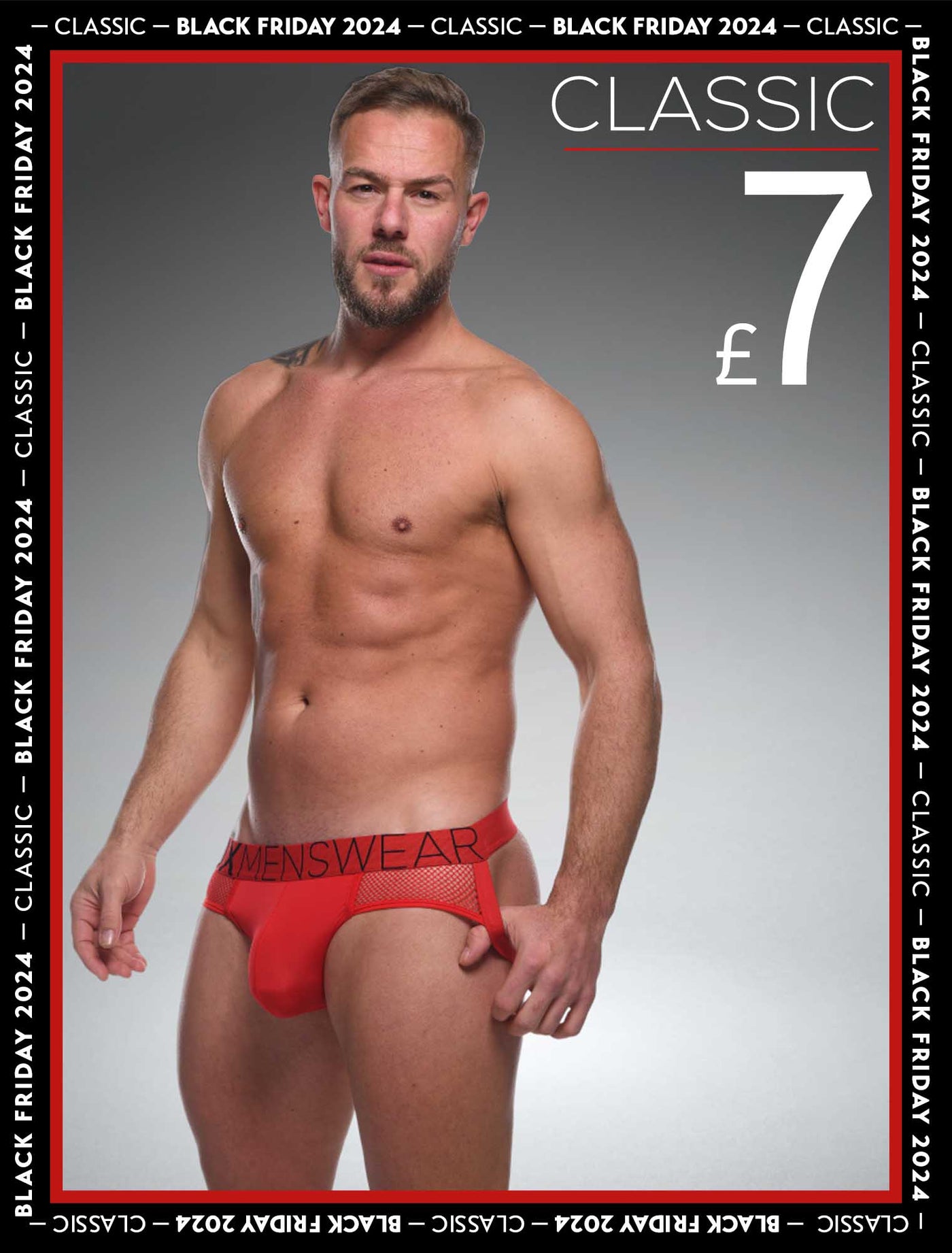 Totally Transparent Varsity Mesh Jockstrap - Direct Red - boxmenswear - {{variant_title}}