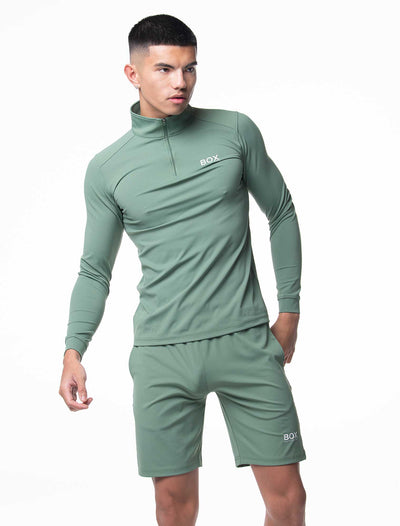 Active Panelled Sports Shorts - Green - boxmenswear - {{variant_title}}