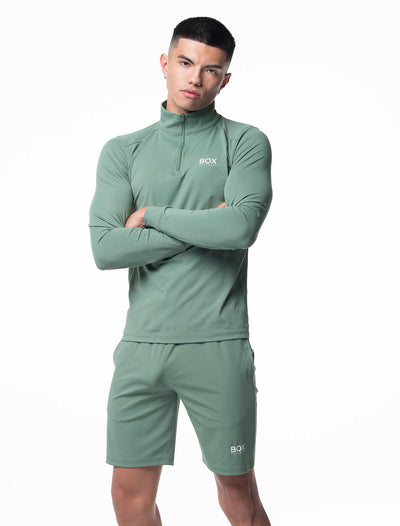 Active Panelled Sports Shorts - Green - boxmenswear - {{variant_title}}