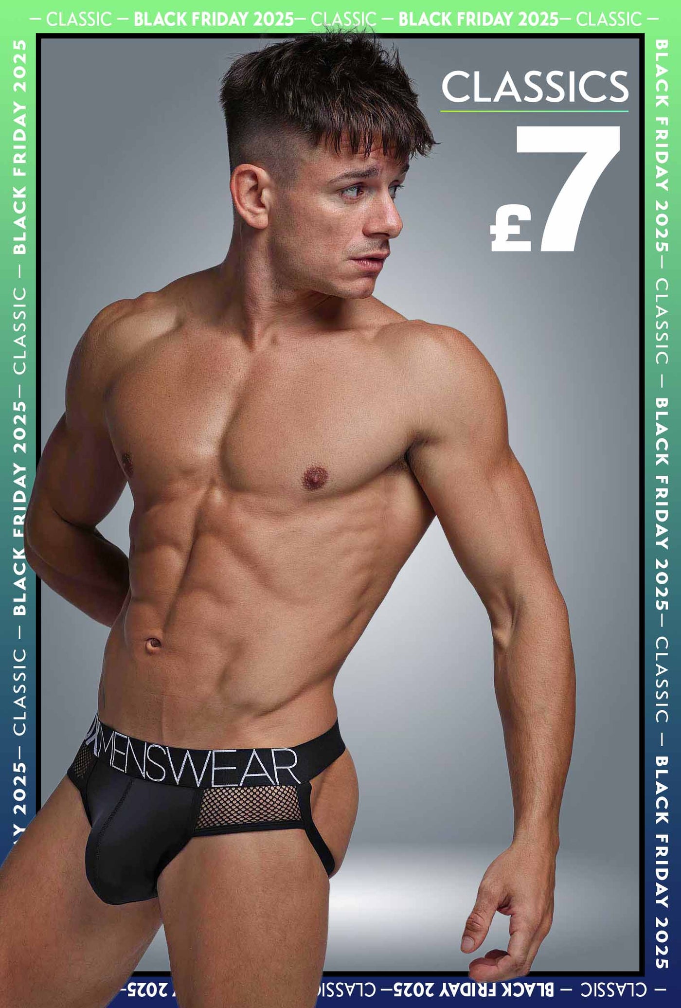 Totally Transparent Varsity Mesh Jockstrap - Direct Black - boxmenswear - {{variant_title}}