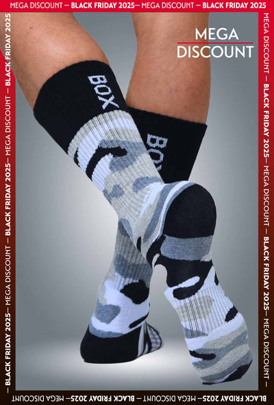Box Sports Socks - Greyscale Camo - boxmenswear - {{variant_title}}