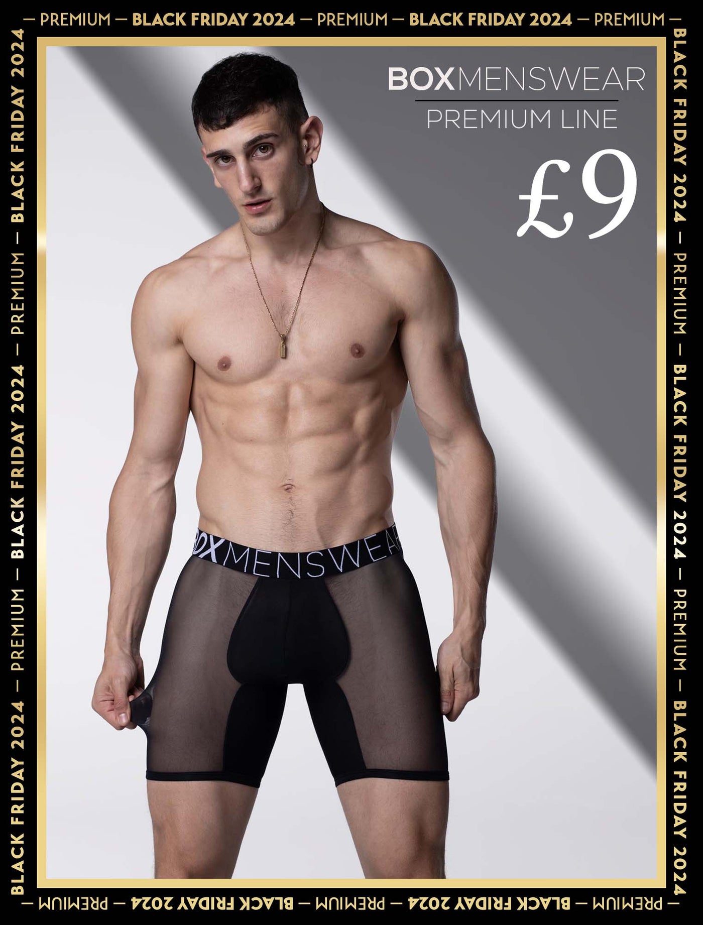 King Fit Mesh Panel - Transparent Crotch: Black - boxmenswear - {{variant_title}}