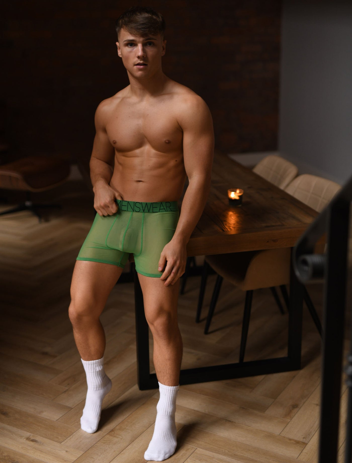 All Over Mesh Boxers - Pine Green - boxmenswear - {{variant_title}}