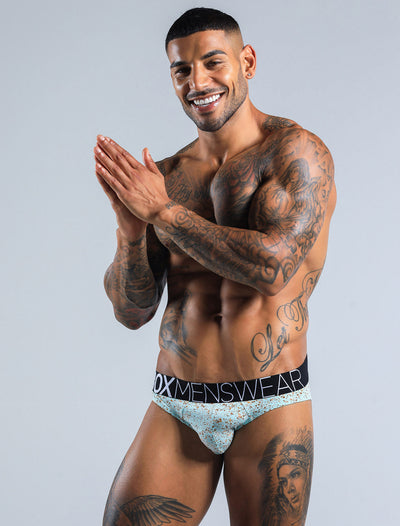Mens Speckled Briefs - Duck Egg Blue - boxmenswear - {{variant_title}}
