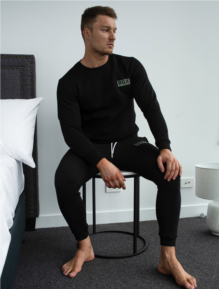 Slim Fit Fleece Jogging Bottoms - Black - boxmenswear - {{variant_title}}
