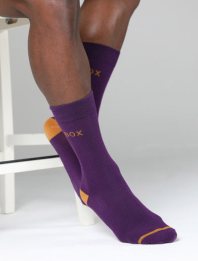 Plum Mustard - Lux Dress Socks - boxmenswear - {{variant_title}}