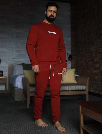 Comfort Fit: Joggers - Dark Red - boxmenswear - {{variant_title}}