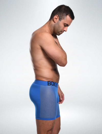 King Fit Mesh Panel - Transparent Crotch: Serious Blue - boxmenswear - {{variant_title}}