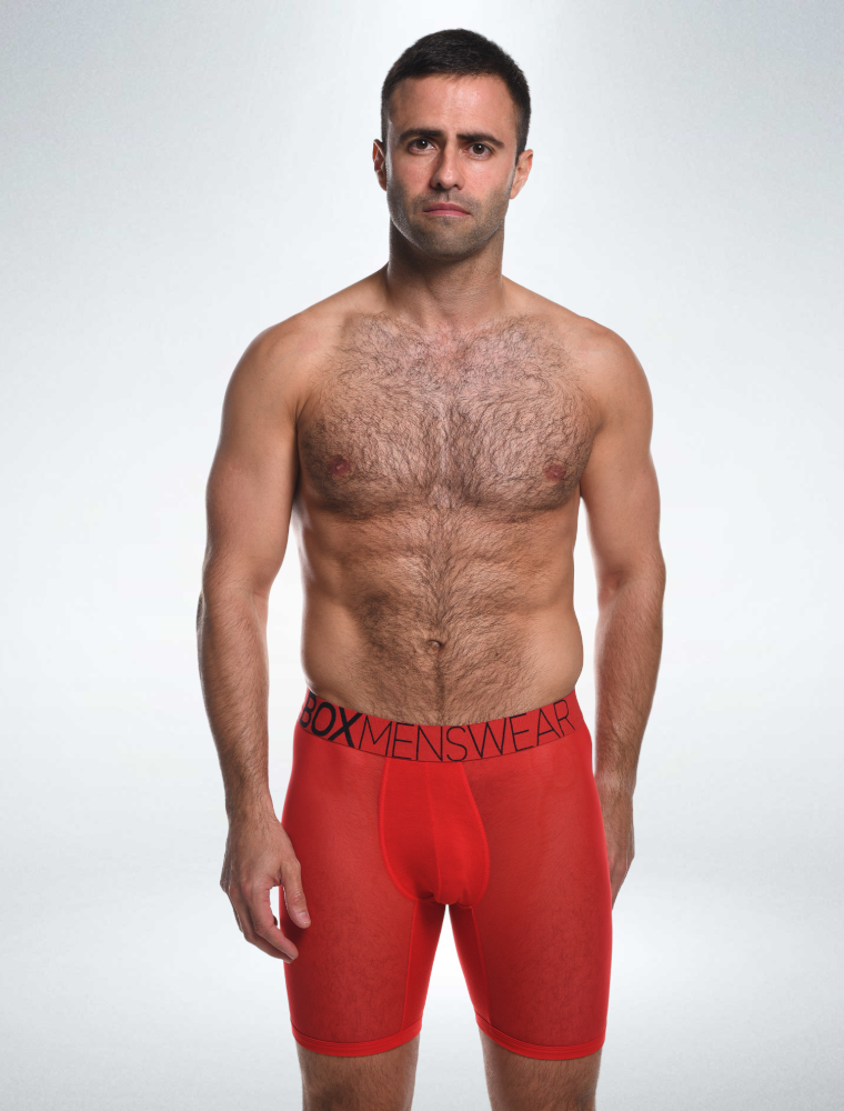 King Fit Mesh Panel - Transparent Crotch: Direct Red - boxmenswear - {{variant_title}}