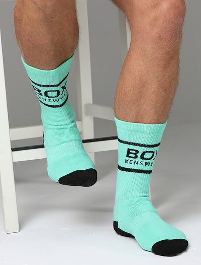 Soft Green Lux Sports Socks - boxmenswear - {{variant_title}}