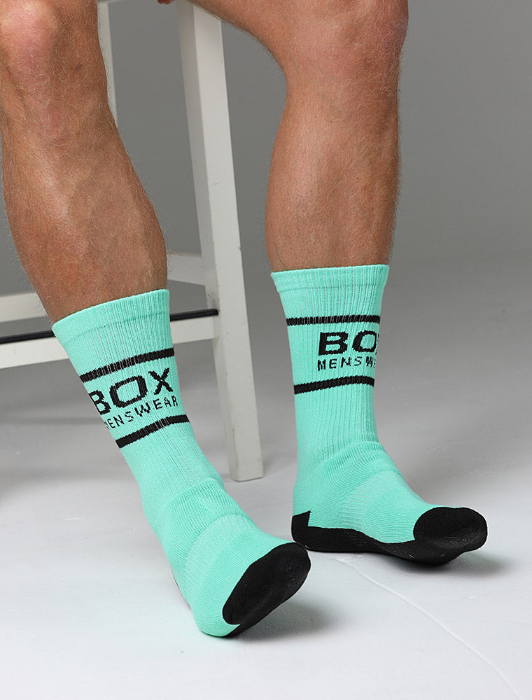 Soft Green Lux Sports Socks - boxmenswear - {{variant_title}}