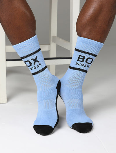 Soft Blue Lux Sports Socks - boxmenswear - {{variant_title}}