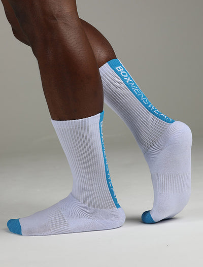 Reverse Blue Strip Lux Sports Socks - boxmenswear - {{variant_title}}