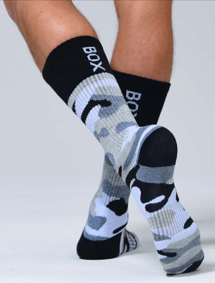 Box Sports Socks - Greyscale Camo - boxmenswear - {{variant_title}}