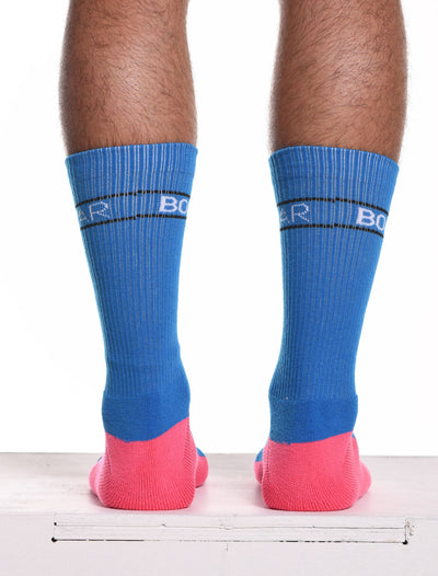 Paradise Peach & Blue - Lux Sports Socks - boxmenswear - {{variant_title}}