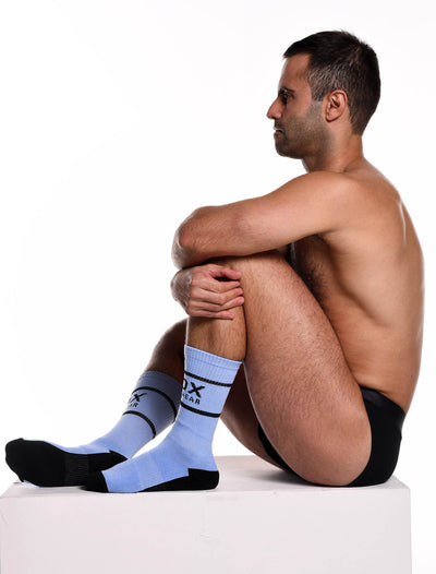 Soft Blue Lux Sports Socks - boxmenswear - {{variant_title}}