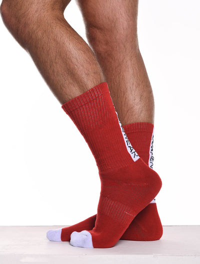 Reverse Red Strip Lux Sports Socks - boxmenswear - {{variant_title}}