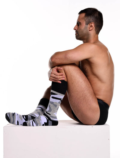Box Sports Socks - Greyscale Camo - boxmenswear - {{variant_title}}