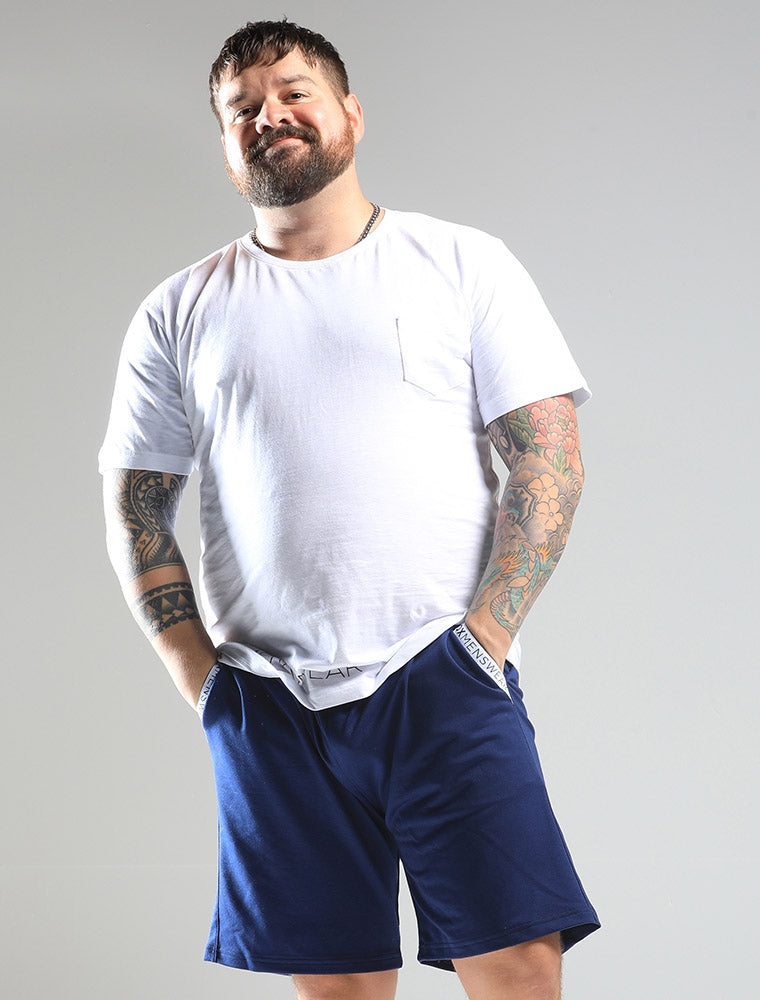 Mens Pyjama Shorts - Navy - boxmenswear - {{variant_title}}