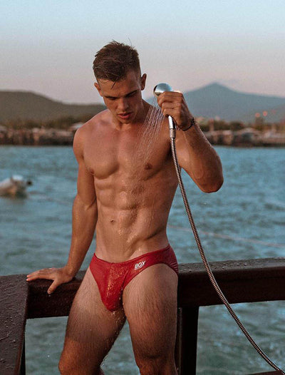 Swimming Trunks - Lifeguard Red - boxmenswear - {{variant_title}}